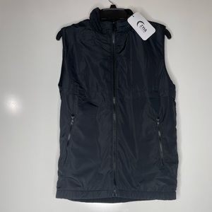 NWT Zyia Active Mens Black Uinta Vest Size XS Reversible Vest Fleece Puffer.